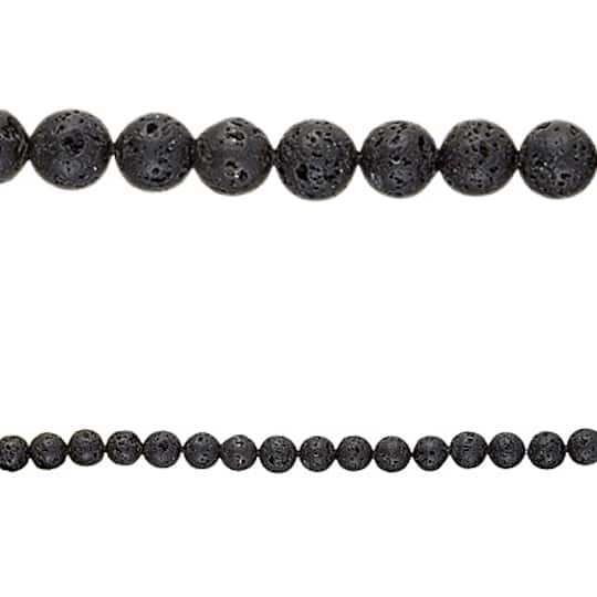 Lava Round Beads, 8mm by Bead Landing™